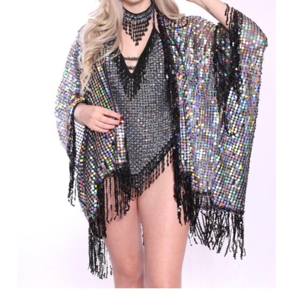 Sequin kimono